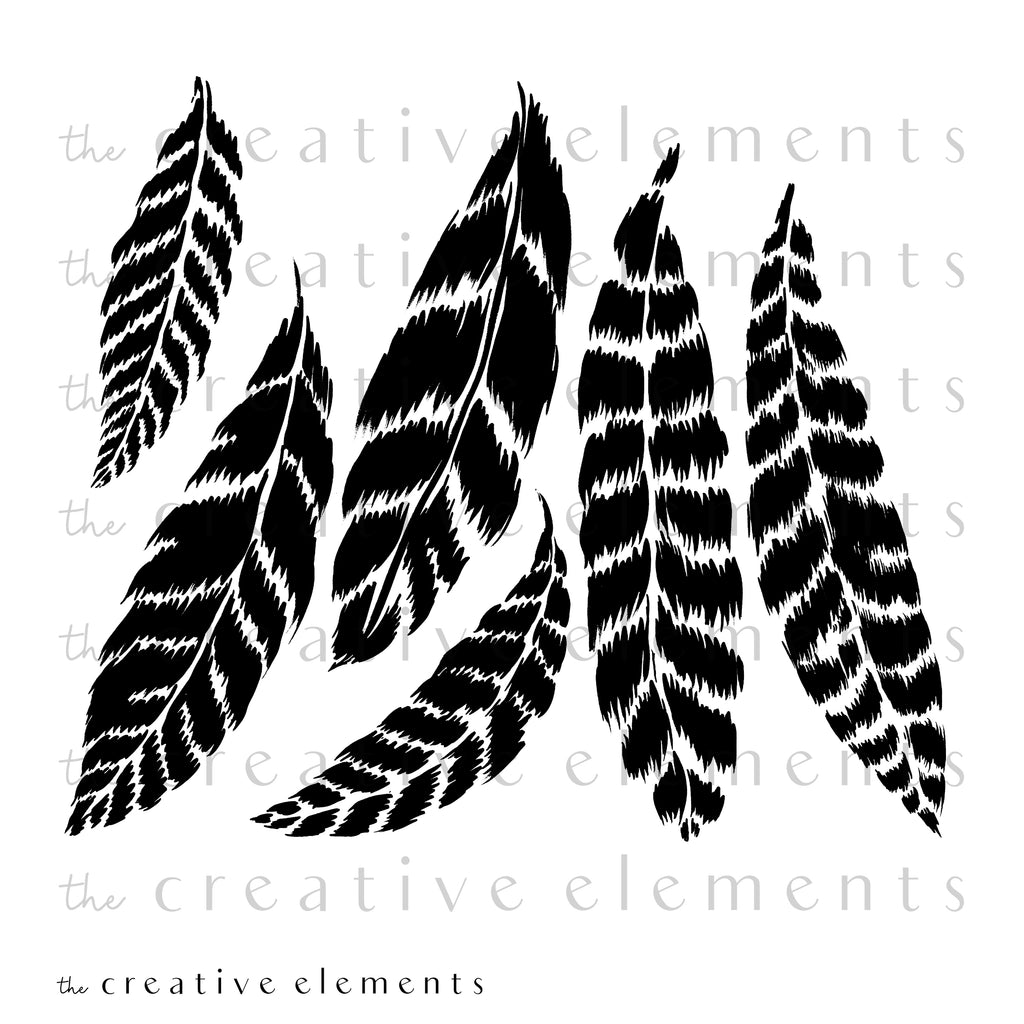 Element Sheet - Peacock Feathers - Create by Firefly